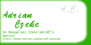 adrian czeke business card